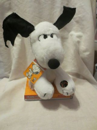 Peanuts Animated Snoopy Halloween Bat Ears Plays Linus & Lucy Plush Musical Cute