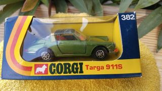 Corgi Boxed Targa 911s Green Black No.  382