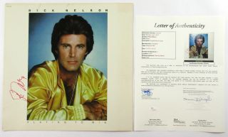 Ricky Nelson Signed Album Cover Only Playing To Win W/ Jsa Auto