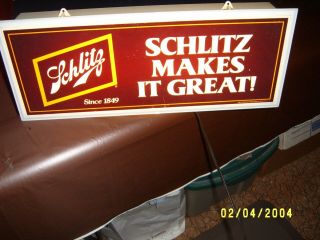 Vintage Schlitz Beer Advertising Light