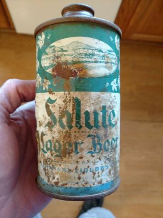 Salute Lager Beer Cone Top Beer Can Usbc 183 - 2 Irtp 900