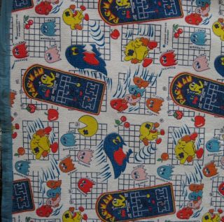 Vintage Blanket featuring Pac - Man Arcade Game Graphics Midway 71 x 90 Twin 6