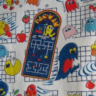 Vintage Blanket featuring Pac - Man Arcade Game Graphics Midway 71 x 90 Twin 8
