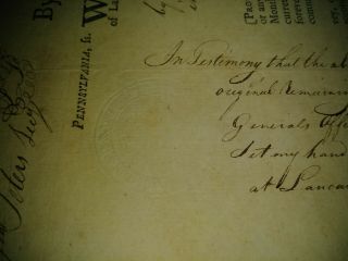 1765 Land contract signed by last colonial Governor of PA,  John Penn 6