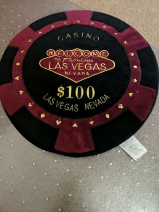 Las Vegas 100$ Casino Chip Pillow