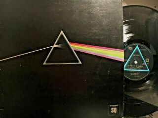 Quadraphonic Pink Floyd " Dark Side Of The Moon " With Two Posters U.  K.  Pressing