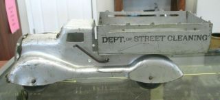 Vintage Marx Dept.  Of Street Cleaning Pressed Steel Truck 10 - 1/2 "