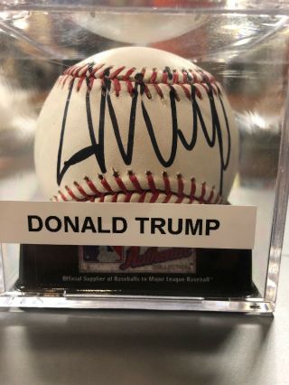 President Donald Trump Signed Auto Official Mlb Baseball Rawlings Loa Pre Pres