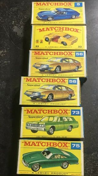 Matchbox Car Boxes Vintage - Cars Not