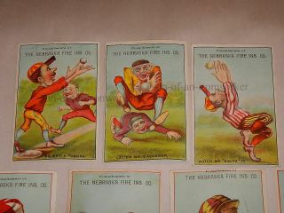 1880 ' s Baseball Victorian trade card set of 7 trade cards 2
