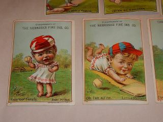 1880 ' s Baseball Victorian trade card set of 7 trade cards 3