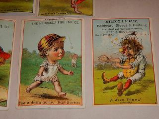 1880 ' s Baseball Victorian trade card set of 7 trade cards 4