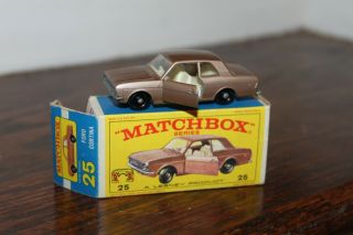 Matchbox Series By Lesney 25 Ford Cortina & Its Box