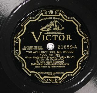 Nat Shilkret And The Victor Orchestra Victor 21859 E,  Pre War Jazz 78