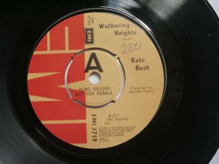 Kate Bush ‎– Wuthering Heights EMI Records UK ‎– EMI 2719 Demo 7 
