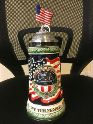 German Beer Stein Usa Stars And Stripes By Ww Team Limited 296/0 Westerwald