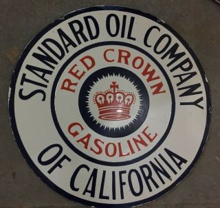 Porcelain Standard Oil Company Enamel Sign 30 " Inches Double Sided