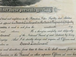 President William Taft hand signed Presidential Military appointment - 07/7/1912 12