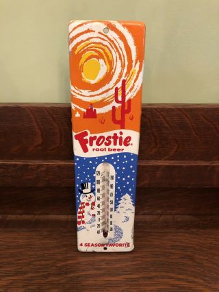 Frostie Soda Pop Advertising Sign Root Beer Thermometer