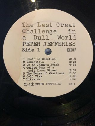 Peter Jefferies The Last Great Challenge In A Dull World USA Vinyl LP Numbered 5