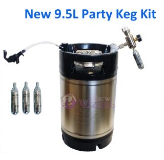 9.  5l S.  Steel Ball Lock Party/picnic Keg Kit With Premium Co2 Charger