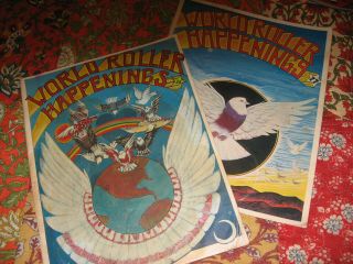 World Roller Happenings Magazines (2) Roller Pigeons Vintage 76,  77 Issue 1 & 2
