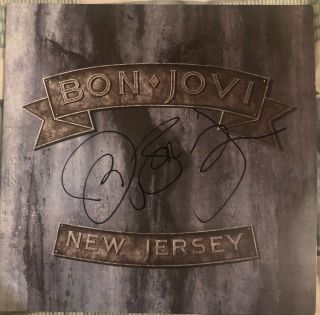 Signed Bon Jovi 12 Inch Vinyl Jersey Jon Bon Jovi Proof