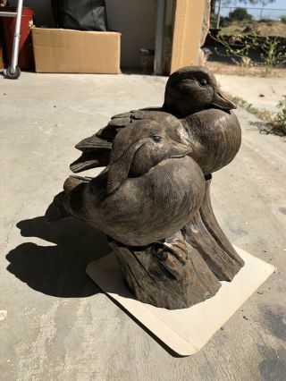 Ducks Unlimited Sculpture,  Bronze Colored.