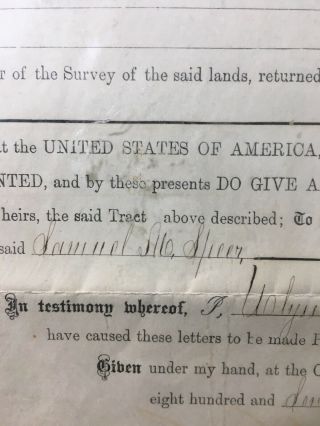 1875 President Ulysses S.  Grant Signed Military Document Wichita Kansas 10