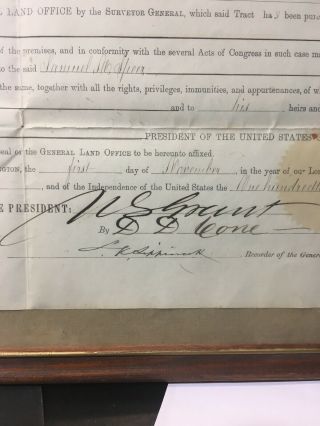 1875 President Ulysses S.  Grant Signed Military Document Wichita Kansas 2