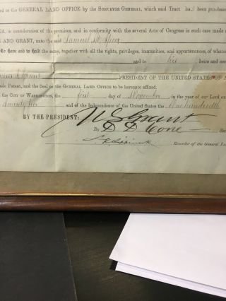 1875 President Ulysses S.  Grant Signed Military Document Wichita Kansas 5
