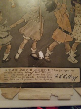 antique VOTES FOR WOMEN,  Kellogg ' s Advertisement Poster Toasted Corn Flakes, 3