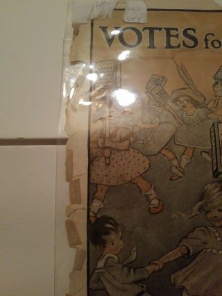 antique VOTES FOR WOMEN,  Kellogg ' s Advertisement Poster Toasted Corn Flakes, 5
