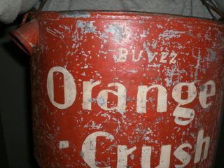 Old vintage Orange Crush soda ice bucket stadium crowd vending vendor seller, 7