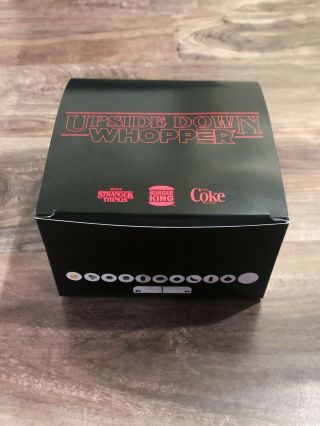 Stranger Things Upside Down Whopper Box Burger King Burger Rare Collectible 2