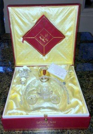 . 75l Louis Xiii De Remy Martin Cognac Baccarat Crystal Decanter Set In Orig.  Box