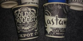 12 Vintage Las Vegas Paper Coin Cups Slot Machine Golden Nugget,  Sands,  More 2