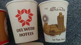12 Vintage Las Vegas Paper Coin Cups Slot Machine Golden Nugget,  Sands,  More 6