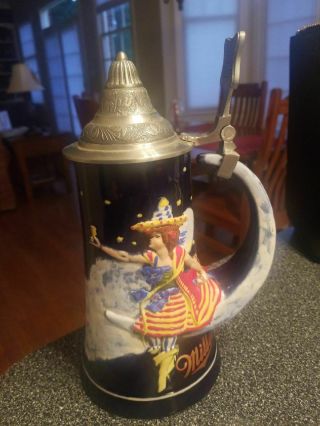 Antique/collectors Miller High Life Girl On The Moon Beer Stein