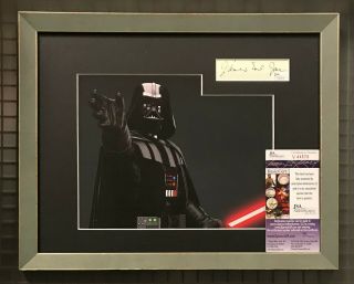 James Earl Jones Signed 13x15 Framed Cut Star Wars W/ Darth Vader Photo Jsa