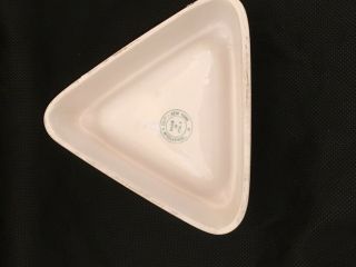MCM Vintage 60s Cinzano Vermouth Triangle White Ceramic Ashtray Made in Italy A 7
