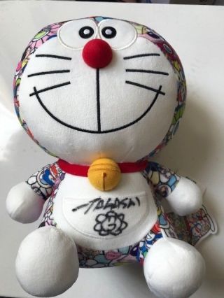 Uniqlo Doraemon X Signed By Takashi Murakami Plush Toy Autographed On April 26th