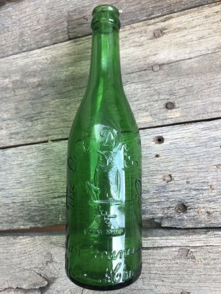 Antique Medicine Bottle Owl Drug Co San Francisco Emerald Green 7 Up