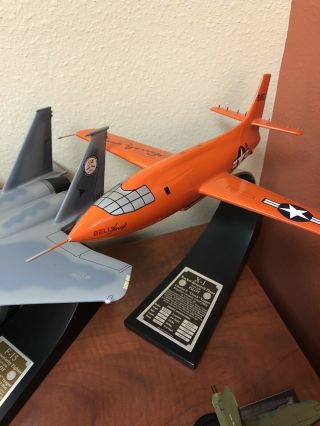 Autographed Chuck Yeager 1/32 Bell X - 1 And 1/48 F - 15