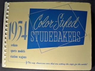 1954 Studebaker Color Upholstery Dealer Album Commander President Champion Orig
