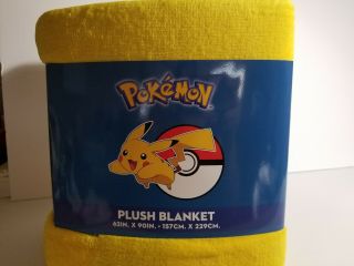 Pokemon Plush Throw Blanket Pikachu Big 62 x 90 Soft 2