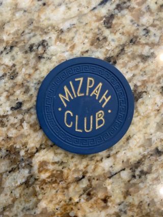 Rare Vintage 1950s Mizpah Tonapah Casino $5 Poker Chip - Stands On Edge