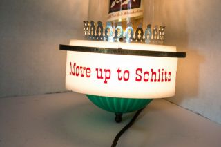 Vintage Schlitz Beer Bottle Sign 1959 Lighted Wall Sconce Light Milwaukee 6