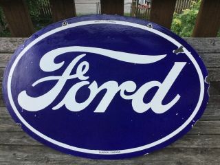 Ford Double Sided Porcelain Sign