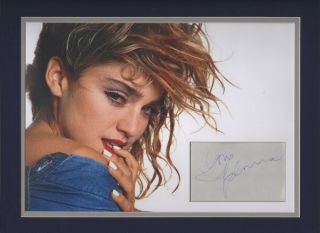Madonna Signature.  Authentic Autograph.  Like A Virgin.  Dick Tracy.  Queen Of Pop